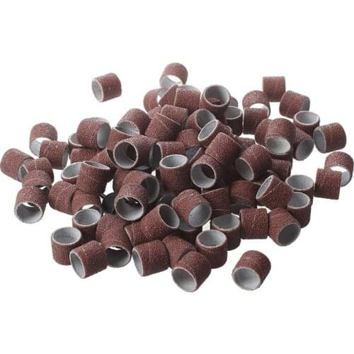100pc 1/2" Sanding Bands Kit with 2 Sanding Drum Mandrel For DREMEL Rotary Tools