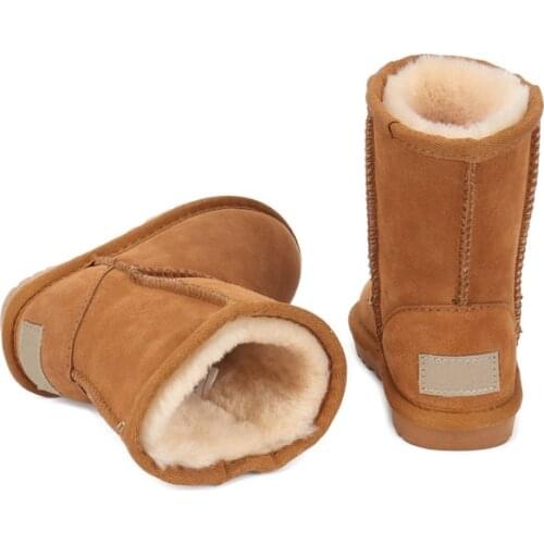 New Australian Sale Children Genuine Leather shoes Fashion Girls Boys Winter For Warm high quality Snow Boots new color shoes