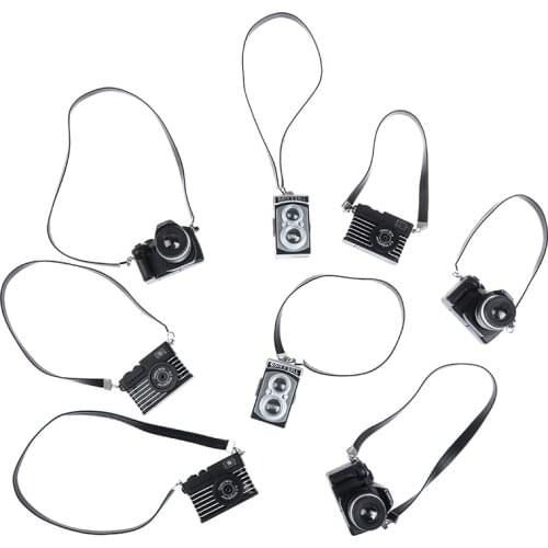 New Arrival 1:12 Dollhouse Miniature Mini Belt Camera Model Doll Accessories Decoration Toy