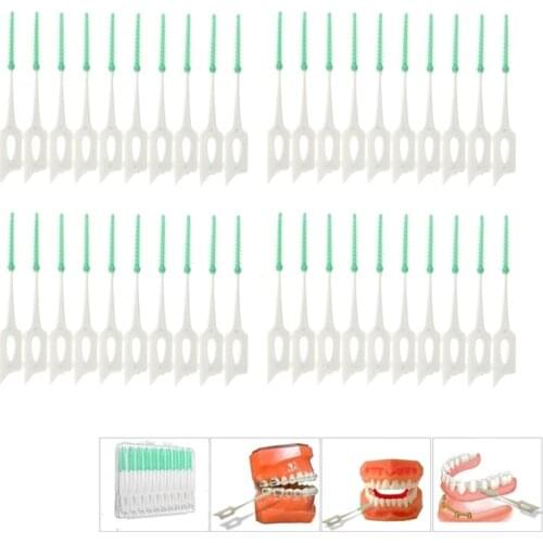 New 40Pcs Soft Clean Between Interdental Floss Brushes Dental Oral Care Tool