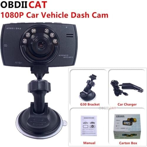 OBDIICAT Car Vehicle Dash Cam 2.4" 1080P DVR Video Recorder IR Night Camera Driving Recorder Video Camera Recorder