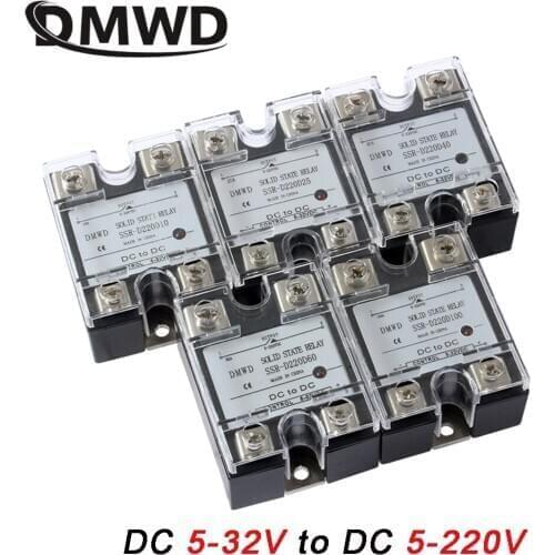 SSR-10DD input 5-32VDC load 5-220VDC SSR 10DD 10A single phase DC solid state relay with indicator SSR-D220D10