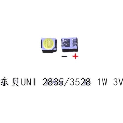 Original UNI LED 3528 2835 1210 Light Beads High Power 1W 6V Cool white For LED LCD TV Backlight Applicatio