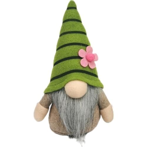 Easter Tomte Doll Plush Figurine Nordic Scandinavian Gnome Elf Ornaments Spring H58C