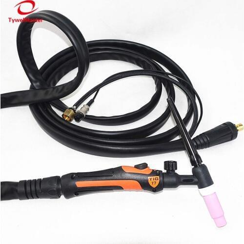 Professional WP17FV TIG Torch Tungsten Arc Welding Torch WP17 4m 13ft Air Cooled WP-17 Flexible Neck Gas Valve TIG Welding Torch