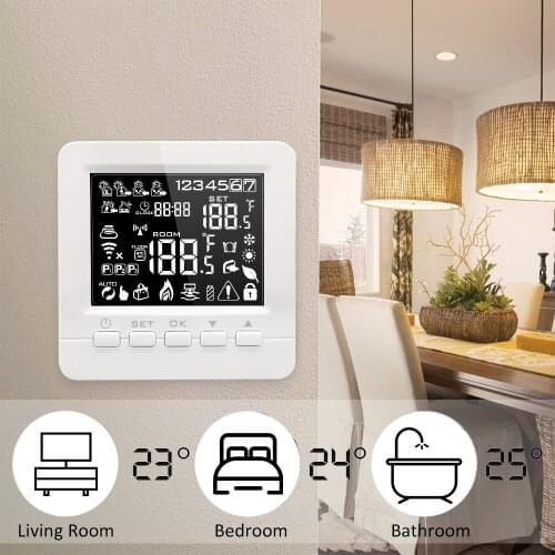 Programmable WiFi Thermostat for Water/Gas Boiler Heating Floor Echo Alexa Home Smart Voice Control Room Temperature Controller