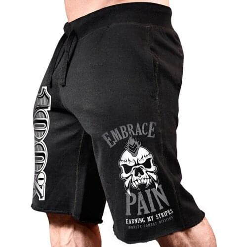 Shorts Mens New Cotton Loose Short Trousers Fitness Bodybuilding Jogger Man Black Durable Sweatpants Fitness Workout Short