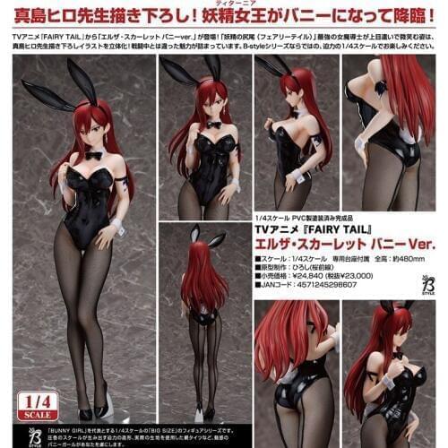 Freeing Fairy Tail Erza Scarlet Bunny Ver. PVC Action Figure Japanese Anime Figure Model Toys Collection Doll Gift