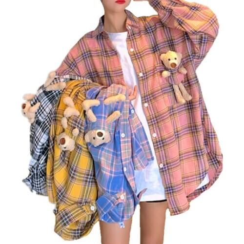 That Burning Love Women's Plaid Shirts