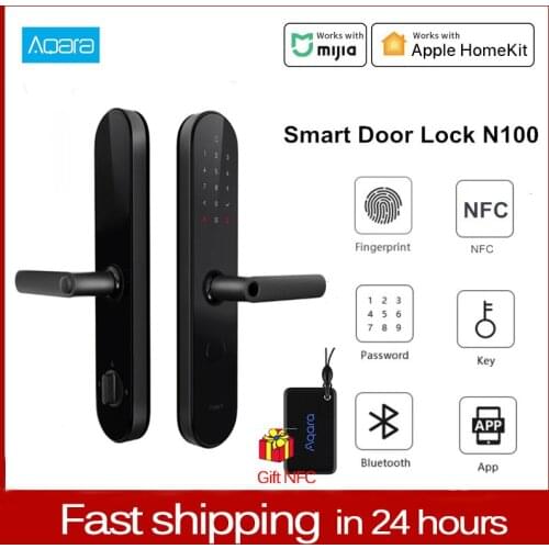 Xiaomi Aqara N100 Smart Door Lock Fingerprint Bluetooth Password NFC Unlock Works With Mijia HomeKit Smart Linkage With Doorbell