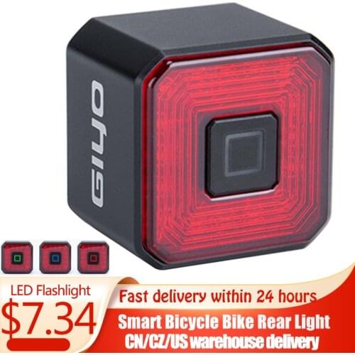 Smart Bicycle Bike Rear Light Auto Start/Stop Brake Sensing Light IPX4 Waterproof LED Flashlight Bicycle Accessories