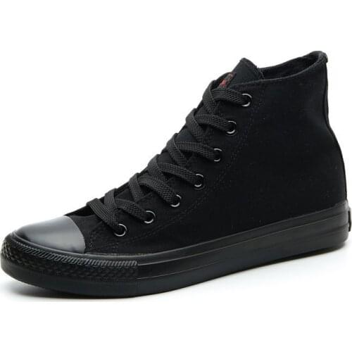 High Top Lace-Up Mens Sneakers New Fashion Men Canvas Casual Shoes Breathable Man Flats Sports Shoes Teens Trendy Street Shoes