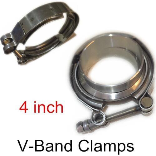 High quality 4'' inch diameter normal V-Band clamp flange stainless steel for turbo exhaust down pipe installation