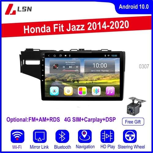 10" Android 10 For Honda FIT JAZZ 2014,2015,2016,2017,2018,2019,2020 Multimedia Video GPS Navigation Car Navi Player Auto Radio