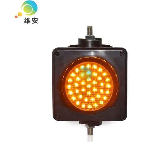 DC12V PC housing colored lens single 100mm yellow LED traffic signal light for promotion