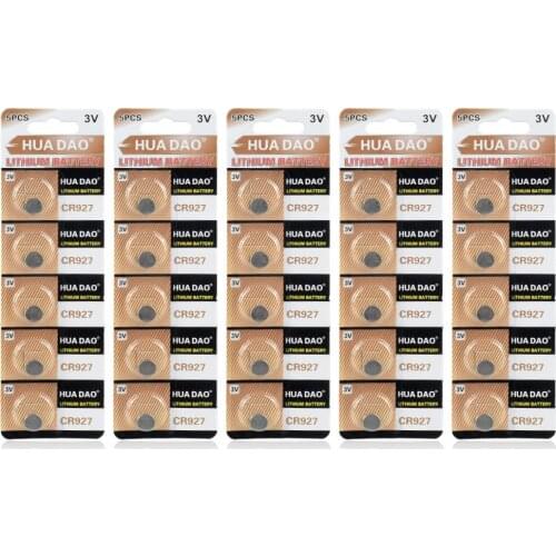 25pcs 3V CR927 927 DL927 BR927 BR927-1W CR927-1W ECR927 5011LC KCR927 LM927 Watch Button Coin Cells Lithium Li-ion Battery