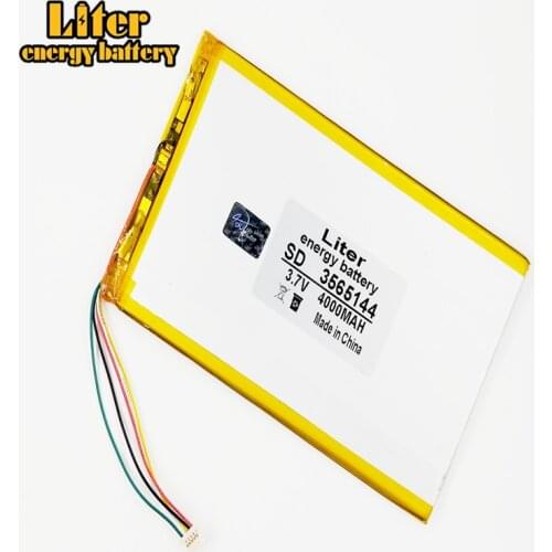 5-wire plug The new V801S V819W V819i tablet battery 3570140 3565144 3.7V 4000mah Polymer li po rechargeable battery