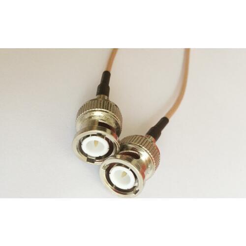 ALLISHOP 2M Coaxial Extend BNC Cable BNC Male to BNC Male For CCTV Camera RG316D Double Shield Silver