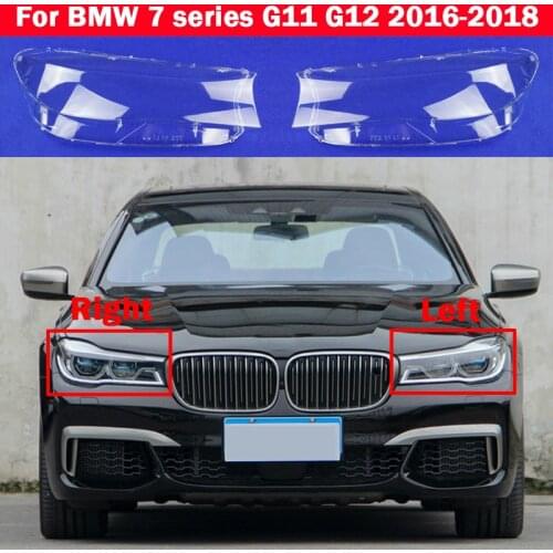 Auto Caps For BMW 7 series G11 G12 2016-2018 730Li 740Li 750Li Car Headlight Cover Glass Lens Shell Case Head Light Lampshade