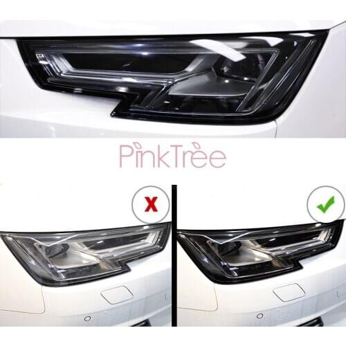 For Audi A8 A6 Q5 A4 A3 Q3 A7 Q7 Q8 S3 S4 S5 S6 A5 Q2 Black Headlight Protective TPU Transparent Anti-scratch Protective Film