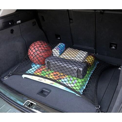 The car trunk storage elastic net has 4 hooks for renault megane 2 3 duster/logan/captur/2016 laguna 2 clio fluence kadjar