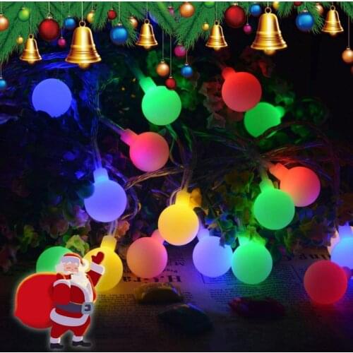 10M 20M 30M 50M Garland AC220V 110V LED Ball String Light Christmas Bulb Fairy Lights for Home Wedding Party Patio Decoration