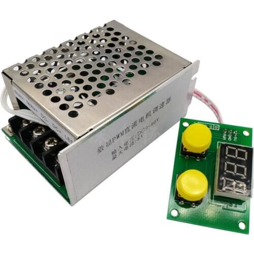 DC 9-40V PWM DC Motor Governor Controller 12V 24V 36V 40V DC 12A Digital Display Percentage Stepless Speed Switch