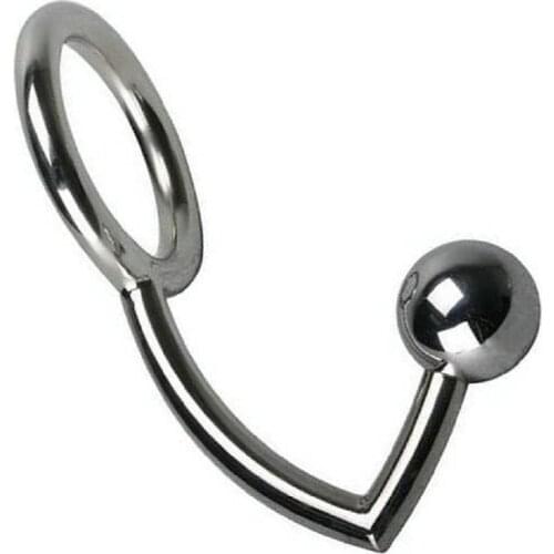 Male Chastity Cock Lock Anal Plugs intruder with ball Anal hook ring sex toys for men Drop shipping