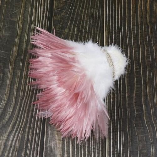 1000pcs Tie-dye Natural Rooster Chicken Saddle Feather 4-6inch Dyed Decorative Feathers for crafts Diy Jewelry Party Accessories
