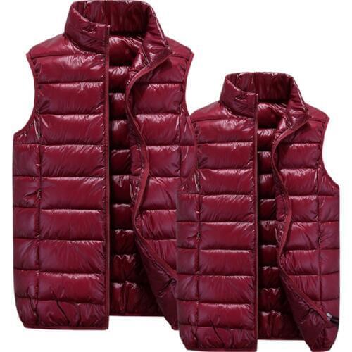 Brieuces Couple new winter down cotton vest Korean Slim casual waistcoat vest middle-aged men and women cotton vest big yards