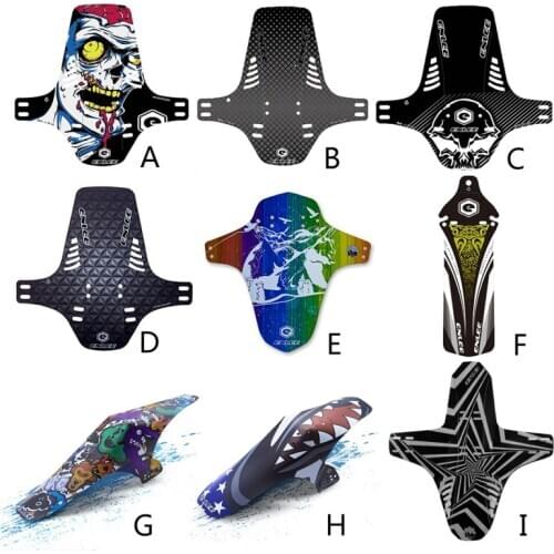New MTB Bike Cycling Fix Gear Accessories Bicycle Fender Front/Rear Tire Wheel Fender With 6 Fixing Strap Carbon Fiber Mudguard