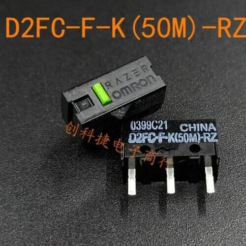 Brand new original D2FC-F-K(50M)-RZ Green dot mouse micro button switch