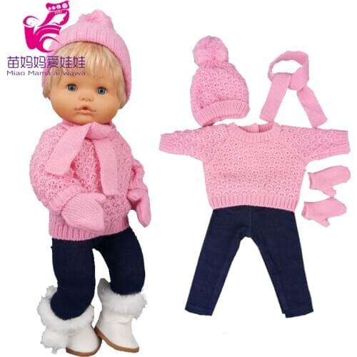 Nenuco doll clothes pink sweater hat scarf Ropa y su Hermanita baby doll Christmas set