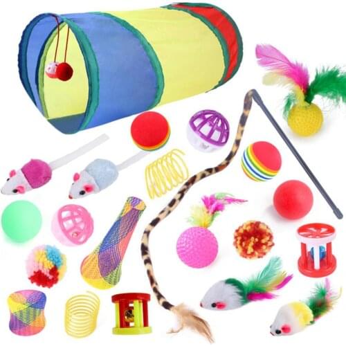 Fine Workmanship Assortments Kitten Catnip Toys Teaser Ball Set for Outdoor