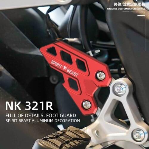 Motorcycle Foot Peg Heel Plates Guard Rear Footrest Protector For COLOVE Cobra NK 321R Honda Yamaha BMW Triumph Kawasaki Suzuki