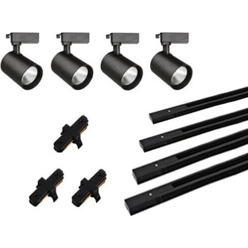 Complete set of Led track lights 20W 30W 40W COB track lights, used for shop , track lighting in clothing stores