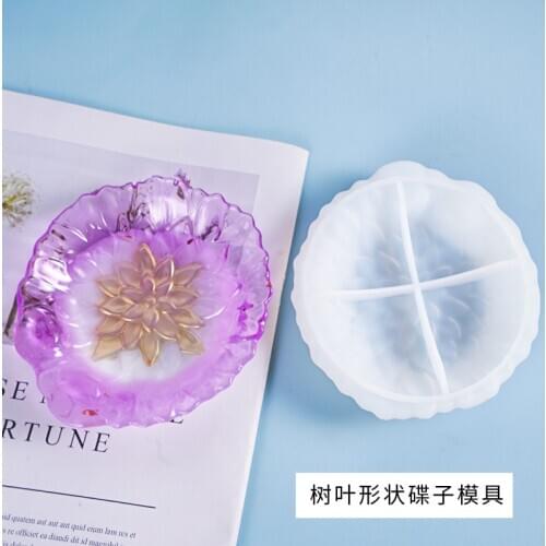DIY Crystal Silicone Mold Leaf Flower Dis Ornament Decorative Tray Mold Resin Casting Molds Jewelry Pendant Storage Mould