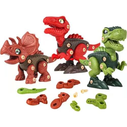 DIY Disassembly Dinosaur Model Toy Set Screw Nut Assembly Puzzle Blocks Early Educational Toys For Children Kids Baby Gift