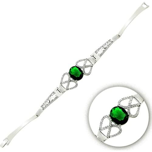 Silver 925 Sterling Zircon Cubic Zirconia Bracelet