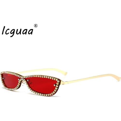 Handmade Crystal sunglasses women 2020 UV4010 Luxury Sexy woman fashion Rhinestomne Sunglasses Ladies UV400 eEyewear