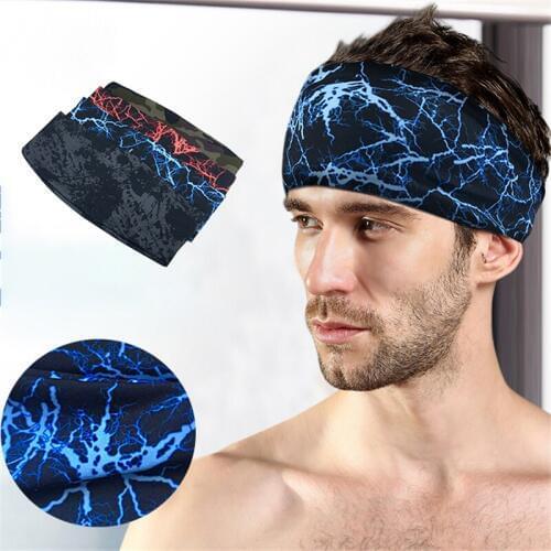 Lycra Sport headband Sweatband High Elastic Running Men head band Gym Quick-dry Sweat hairband Broad-brimmed Breathable