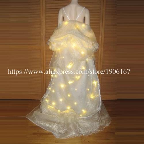 Led Luminous Wedding Dress LED Light Up Growing Party Christmas Evening Costume Stage Suit Clothes Wedding Decoration