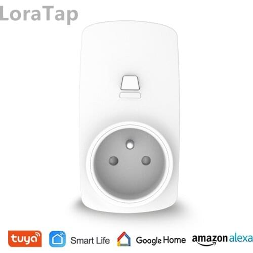 Wifi Smart Socket French Type Plug Outlet 16A Voice Control with Google Home Alexa Echo App Timer and Remot Control the Devices