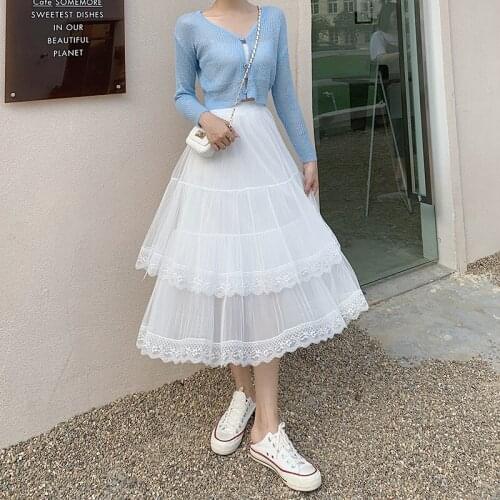 Womens Skirt Large Size Sarafan Summer Skirt A-line Pleated Skirt Draped Yarn Skirt Chic Faldas Largas Mujer Bohemia Saia Midi