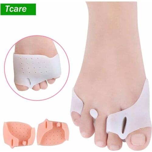 Tcare 1Pair Foot Care Brace Support Gel Foot Pads To Help Relieve Ballet Hallux Valgus Tailors Bunion and Forefoot Pain Support