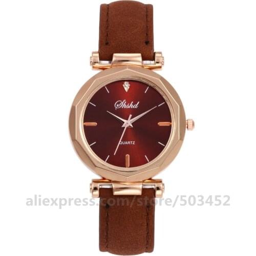 100pcs/lot Fashion Women Leather Casual Watch Luxury Analog Quartz Crystal Wristwatch Casual Clock Ladies Wrist Watch Wholesale