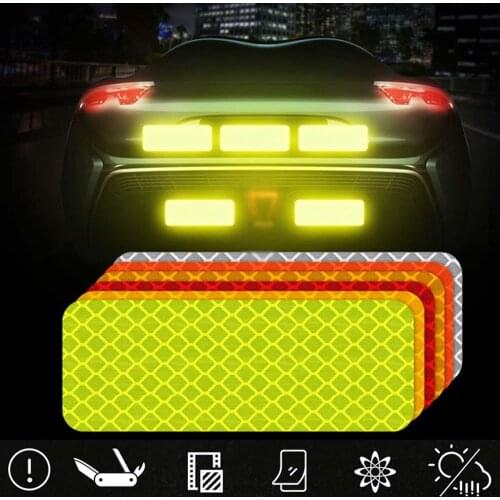 2pcs/set Car Door Stickers Universal Safety Warning Mark Reflective Tape Strips Auto Driving Reflector Strips Sticker Wholesale