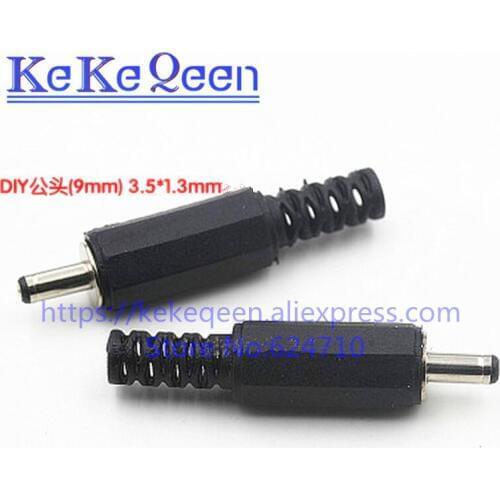 20Pcs/lot 3.5*1.3 DC Plug Male Electrical Socket Outlet DC Outlet 3.5X1.3MM 3.5*1.3mm