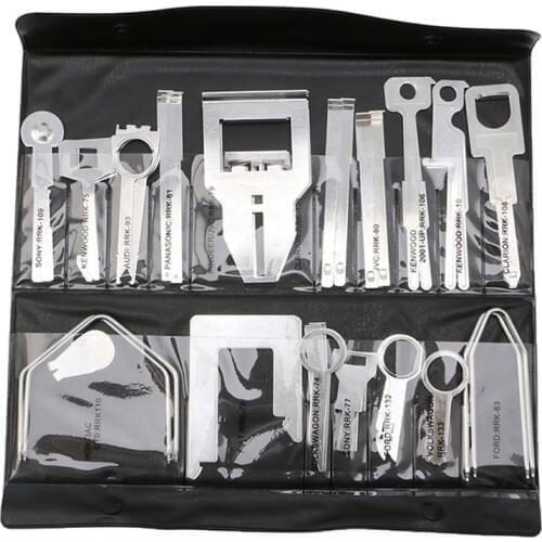 38Pcs/Set Car Stereo CD Player Radio Release Removal Install Tools Key Kit for Benz Sony Ford Audi Panasonic Kenwood DN191
