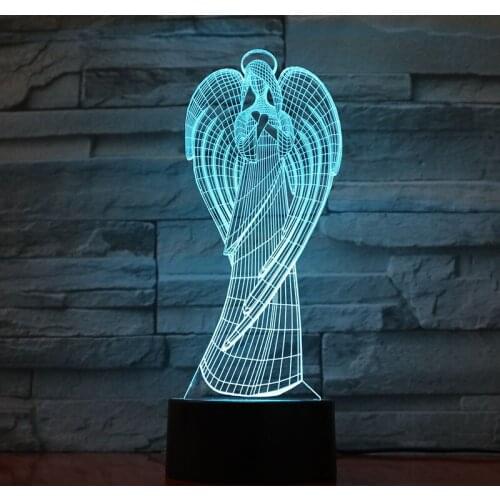 Acrylic 3D Lamp Touch Switch Night Light Mary Christian Nightlight Bedside Pray Atmosphere Decoration APP Control Christmas Gift